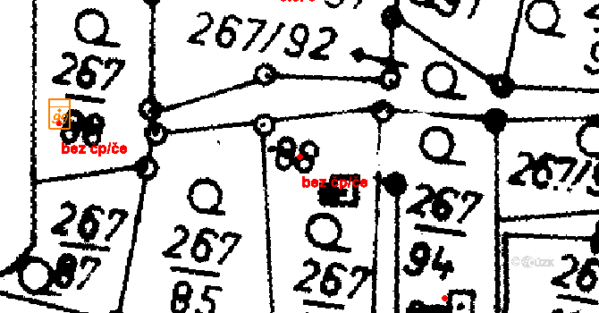 Bělčice 40735371 na parcele st. 88 v KÚ Závišín u Bělčic, Katastrální mapa