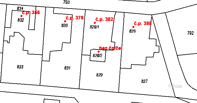 Kobeřice 41273371 na parcele st. 828/2 v KÚ Kobeřice ve Slezsku, Katastrální mapa