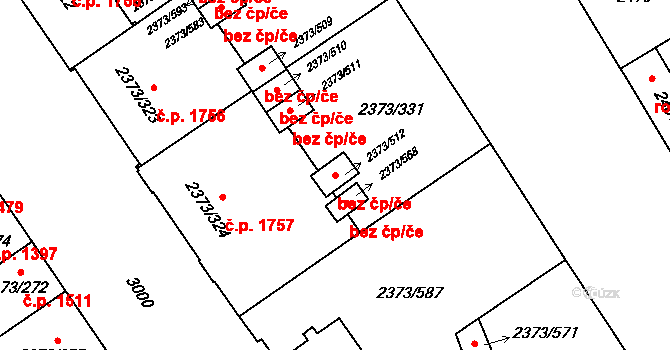 Opava 41710371 na parcele st. 2373/512 v KÚ Opava-Předměstí, Katastrální mapa