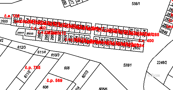 Veverská Bítýška 41889371 na parcele st. 2602 v KÚ Veverská Bítýška, Katastrální mapa