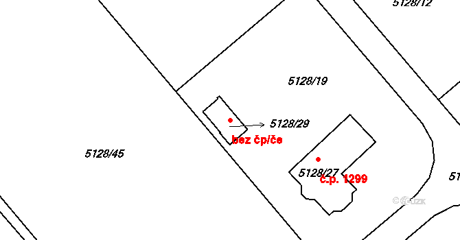 Bystřice 42462371 na parcele st. 5128/29 v KÚ Bystřice nad Olší, Katastrální mapa