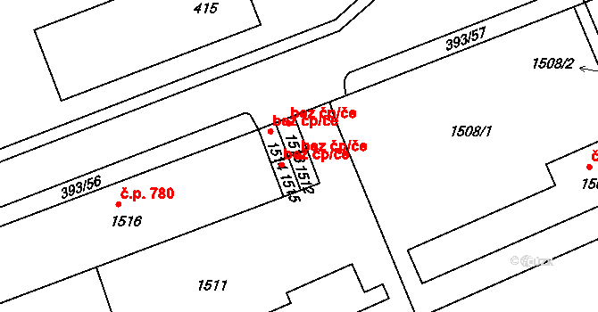 Štětí 42679371 na parcele st. 1512 v KÚ Štětí I, Katastrální mapa