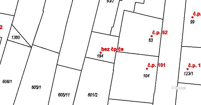 Chotěšov 46226371 na parcele st. 194 v KÚ Mantov, Katastrální mapa