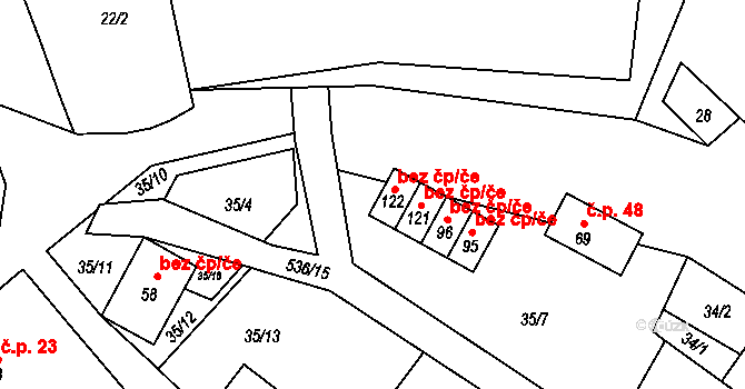 Vladislav 47754371 na parcele st. 122 v KÚ Hostákov, Katastrální mapa