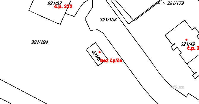 Teplice 48497371 na parcele st. 321/5 v KÚ Prosetice, Katastrální mapa