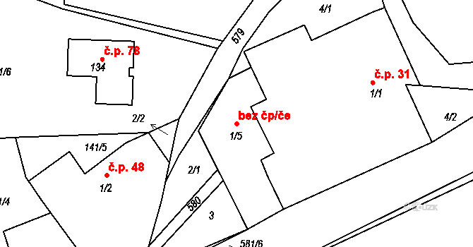 Volenice 49973371 na parcele st. 1/5 v KÚ Bubovice u Březnice, Katastrální mapa