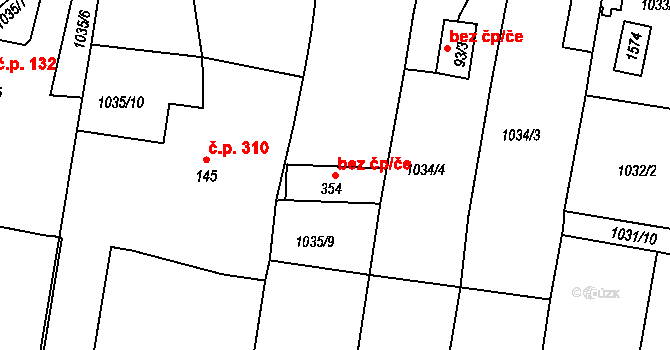 Kaznějov 50226371 na parcele st. 354 v KÚ Kaznějov, Katastrální mapa