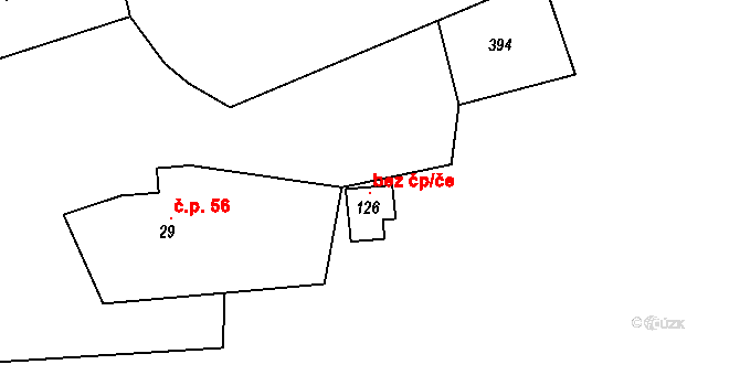 Skuhrov nad Bělou 104383372 na parcele st. 126 v KÚ Svinná u Brocné, Katastrální mapa
