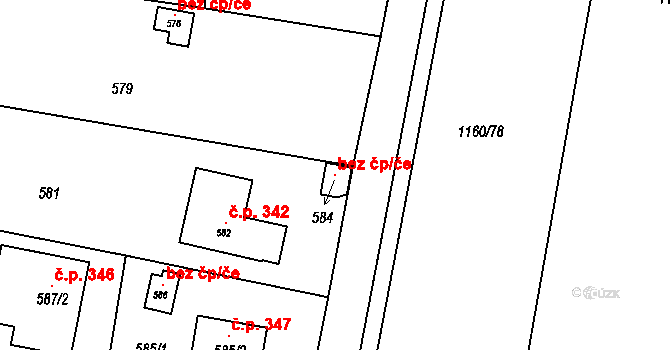 Neveklov 104846372 na parcele st. 584 v KÚ Neveklov, Katastrální mapa