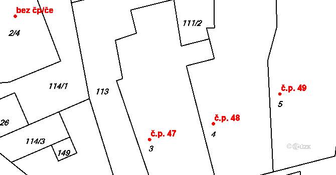 Lipenec 47, Lipno na parcele st. 3 v KÚ Lipenec, Katastrální mapa