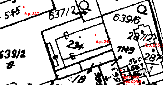 Hrochův Týnec 363 na parcele st. 234 v KÚ Hrochův Týnec, Katastrální mapa