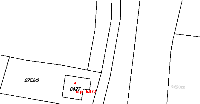 Zlín 590, Katastrální mapa