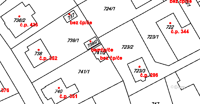 Praha 12 40468372 na parcele st. 741/2 v KÚ Nebušice, Katastrální mapa