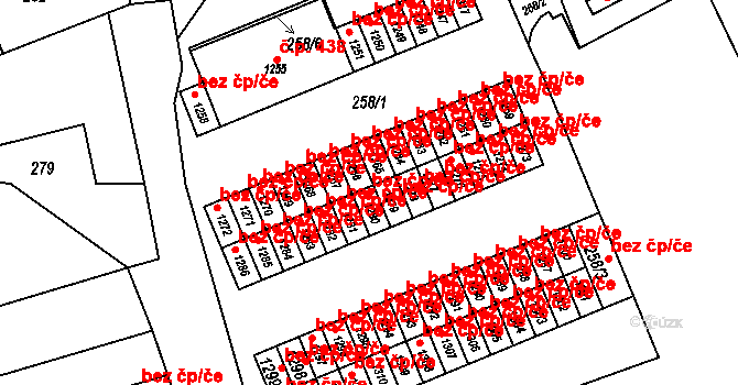 Grygov 40827372 na parcele st. 1280 v KÚ Grygov, Katastrální mapa