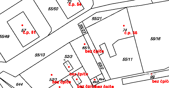 Klatovy 42169372 na parcele st. 65/1 v KÚ Sobětice u Klatov, Katastrální mapa