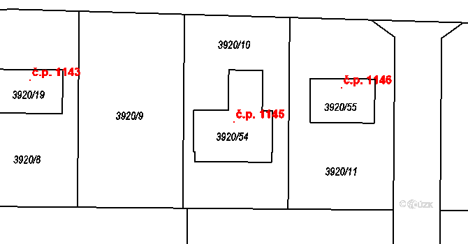 Horní Těrlicko 1145, Těrlicko na parcele st. 3920/54 v KÚ Horní Těrlicko, Katastrální mapa