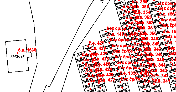 Pelhřimov 429 na parcele st. 2694/43 v KÚ Pelhřimov, Katastrální mapa