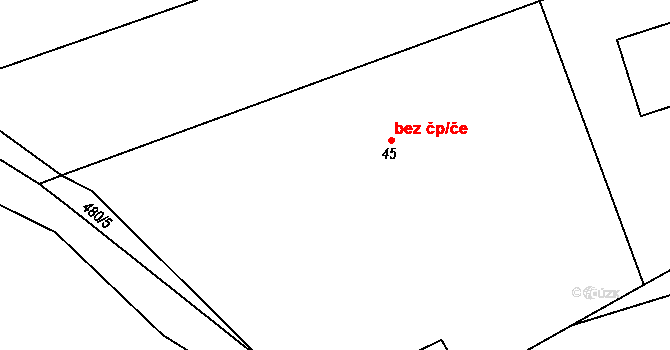 Velhartice 39187373 na parcele st. 45 v KÚ Drouhavec, Katastrální mapa