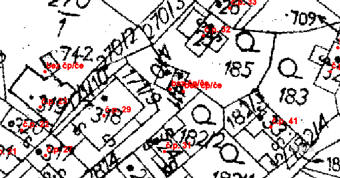 Jaroměřice 40135373 na parcele st. 410 v KÚ Jaroměřice, Katastrální mapa