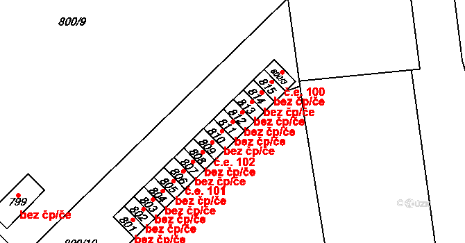Pohořelice 40662373 na parcele st. 811 v KÚ Pohořelice nad Jihlavou, Katastrální mapa