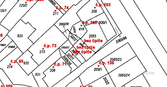 Uherské Hradiště 42444373 na parcele st. 2068/1 v KÚ Mařatice, Katastrální mapa