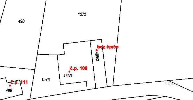 Suchdol nad Lužnicí 49897373 na parcele st. 485/2 v KÚ Tušť, Katastrální mapa
