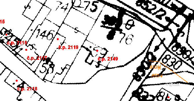 Podlusky 2149, Roudnice nad Labem na parcele st. 59 v KÚ Podlusky, Katastrální mapa