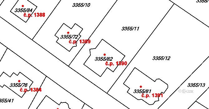 Kopřivnice 1390 na parcele st. 3355/82 v KÚ Kopřivnice, Katastrální mapa