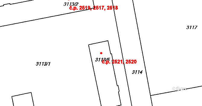 Varnsdorf 2520,2521 na parcele st. 3113/5 v KÚ Varnsdorf, Katastrální mapa