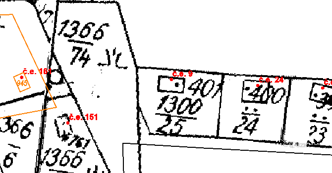 Lukov 9 na parcele st. 401 v KÚ Lukov u Zlína, Katastrální mapa