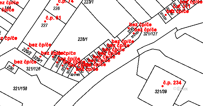 Teplice 42742374 na parcele st. 228/5 v KÚ Prosetice, Katastrální mapa
