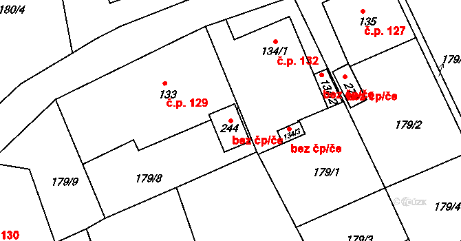 Chromeč 44906374 na parcele st. 244 v KÚ Chromeč, Katastrální mapa