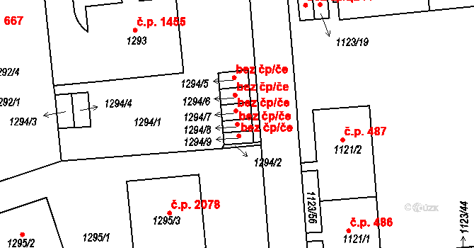 Praha 50454374 na parcele st. 1294/8 v KÚ Dejvice, Katastrální mapa