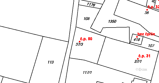 Holovousy 50 na parcele st. 37/3 v KÚ Holovousy v Podkrkonoší, Katastrální mapa