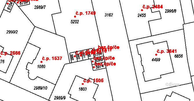 Zlín 1701, Katastrální mapa