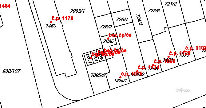Kojetín 43016375 na parcele st. 1733/3 v KÚ Kojetín, Katastrální mapa