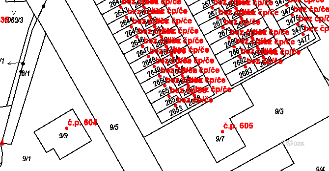 Třinec 46465375 na parcele st. 2651 v KÚ Lyžbice, Katastrální mapa