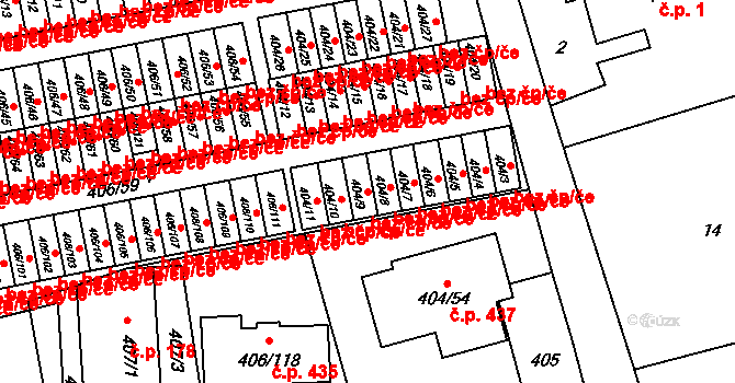 Třinec 46488375 na parcele st. 404/9 v KÚ Dolní Líštná, Katastrální mapa