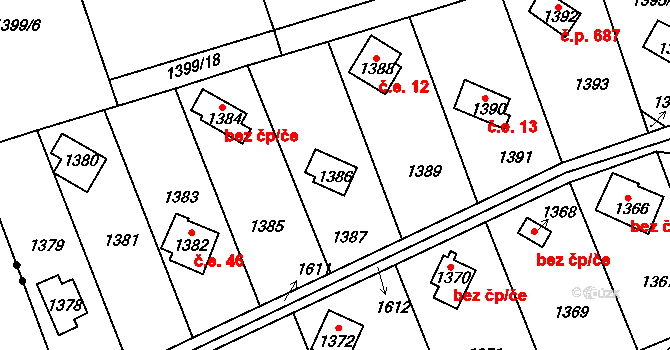 Dolní Počernice 11, Praha, Katastrální mapa