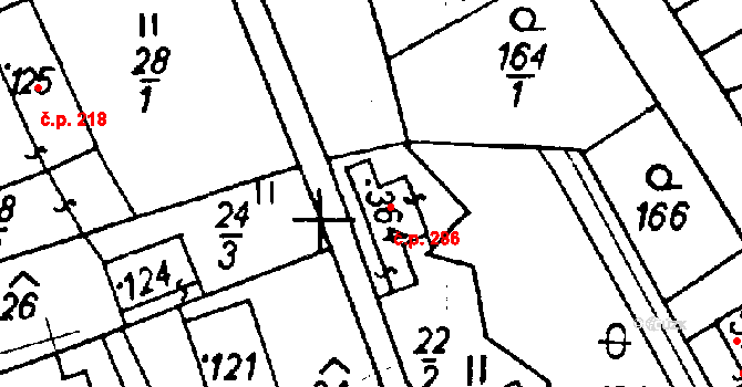 Jeřmanice 286 na parcele st. 364 v KÚ Jeřmanice, Katastrální mapa