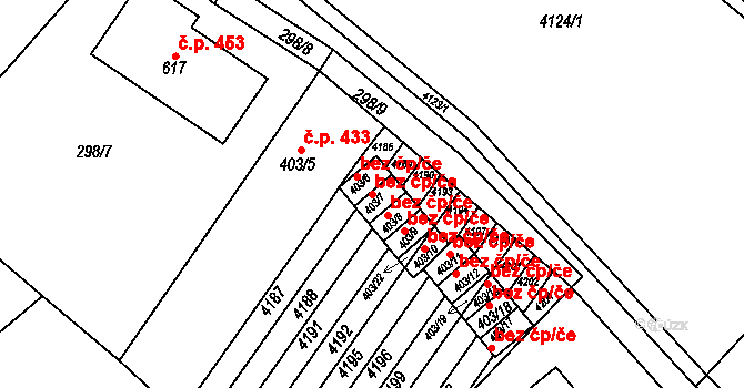 Boleradice 41260376 na parcele st. 403/7 v KÚ Boleradice, Katastrální mapa