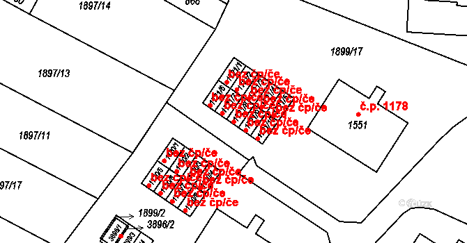 Humpolec 43528376 na parcele st. 1721/8 v KÚ Humpolec, Katastrální mapa