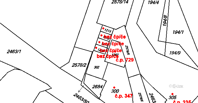 Bor 44037376 na parcele st. 1209 v KÚ Bor u Tachova, Katastrální mapa