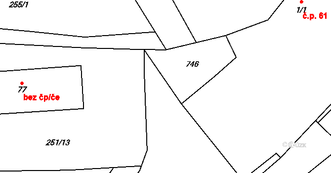 Vyskytná nad Jihlavou 44535376 na parcele st. 251/2 v KÚ Jiřín, Katastrální mapa