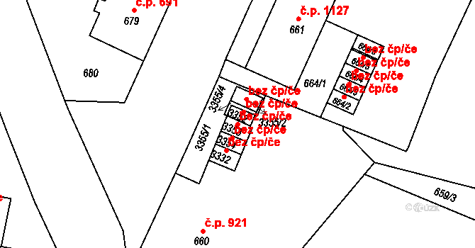 Duchcov 45102376 na parcele st. 3353 v KÚ Duchcov, Katastrální mapa