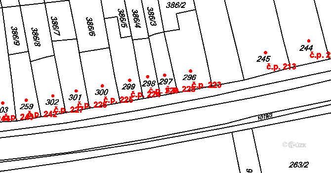 Rokytnice 228 na parcele st. 297 v KÚ Rokytnice u Přerova, Katastrální mapa