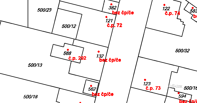 Čelákovice 12559377 na parcele st. 132 v KÚ Sedlčánky, Katastrální mapa