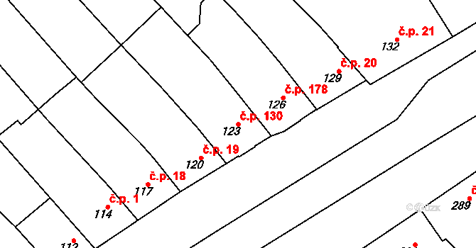 Zarazice 130, Veselí nad Moravou na parcele st. 123 v KÚ Zarazice, Katastrální mapa