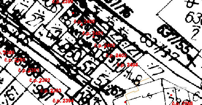 Podlusky 2403, Roudnice nad Labem na parcele st. 909 v KÚ Podlusky, Katastrální mapa
