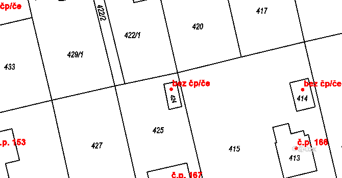 Dobroslavice 41795377 na parcele st. 424 v KÚ Dobroslavice, Katastrální mapa